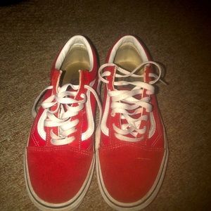 Red Vans Old School